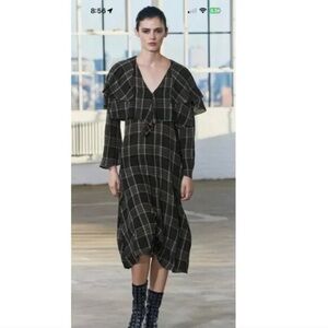 Zara Plaid Ruffle Dress